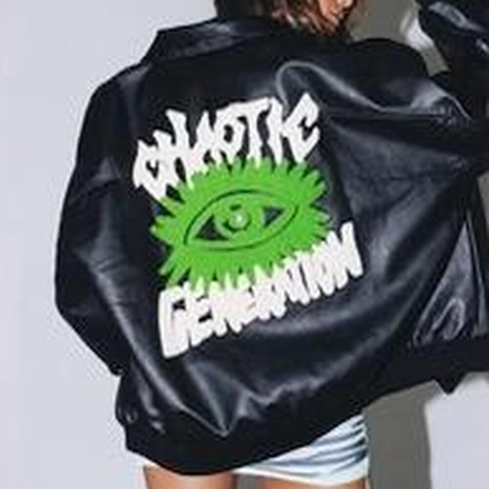 Princess Polly PU Bomber Chaotic Generation Size L/XL